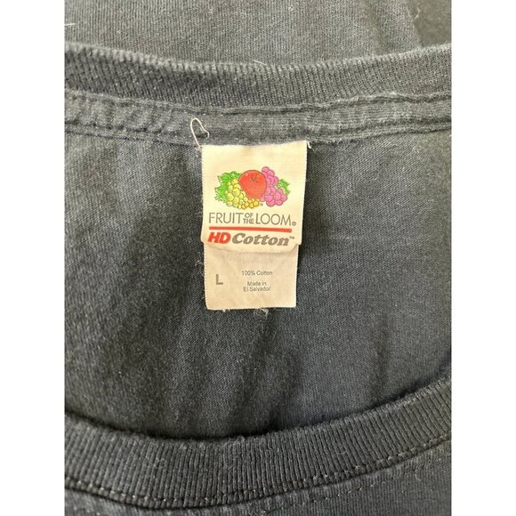 Fruit of the Loom Mens HD Cotton Short Sleeve Planet Fitness Graphic Tee Black L - Picture 5 of 9